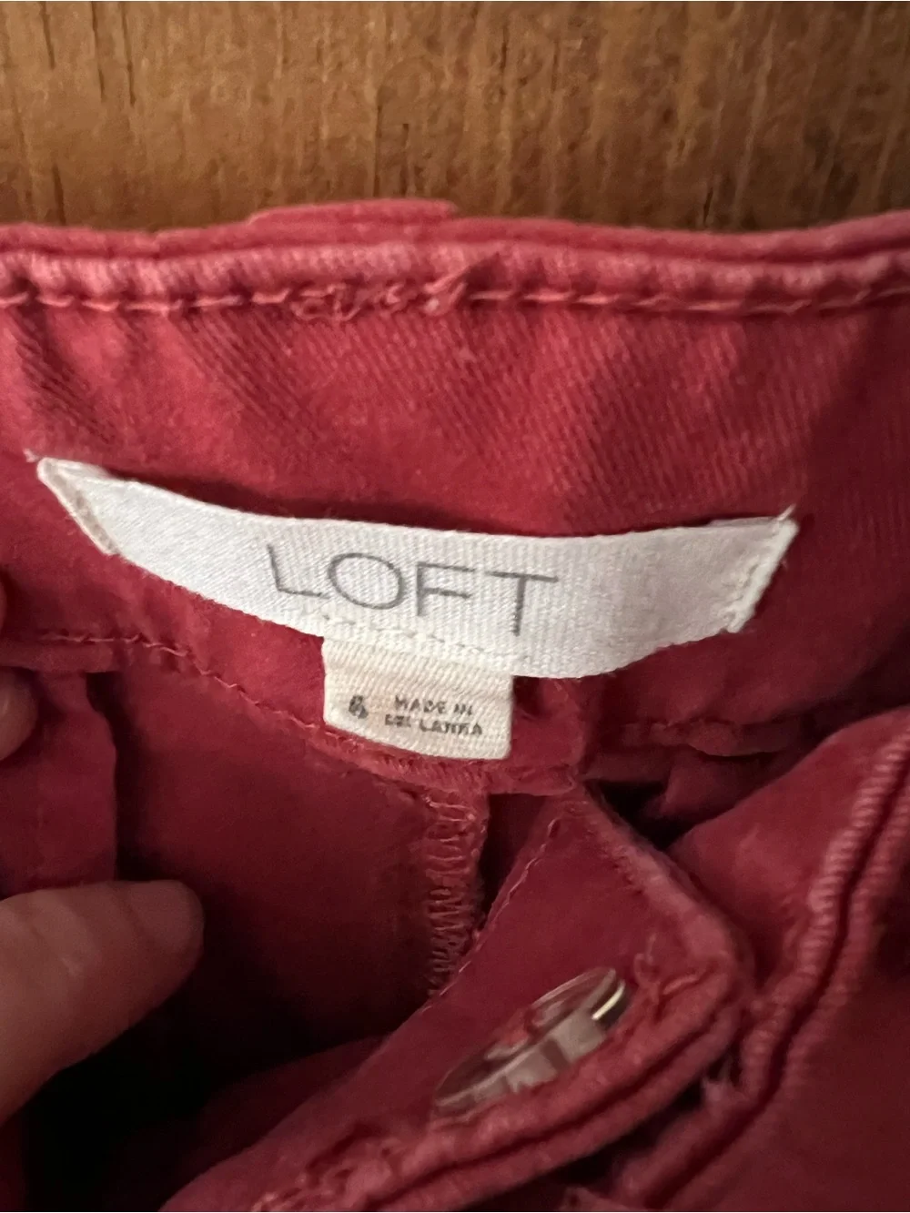 Loft Red Women's Chino Pants - Picture 3 of 3